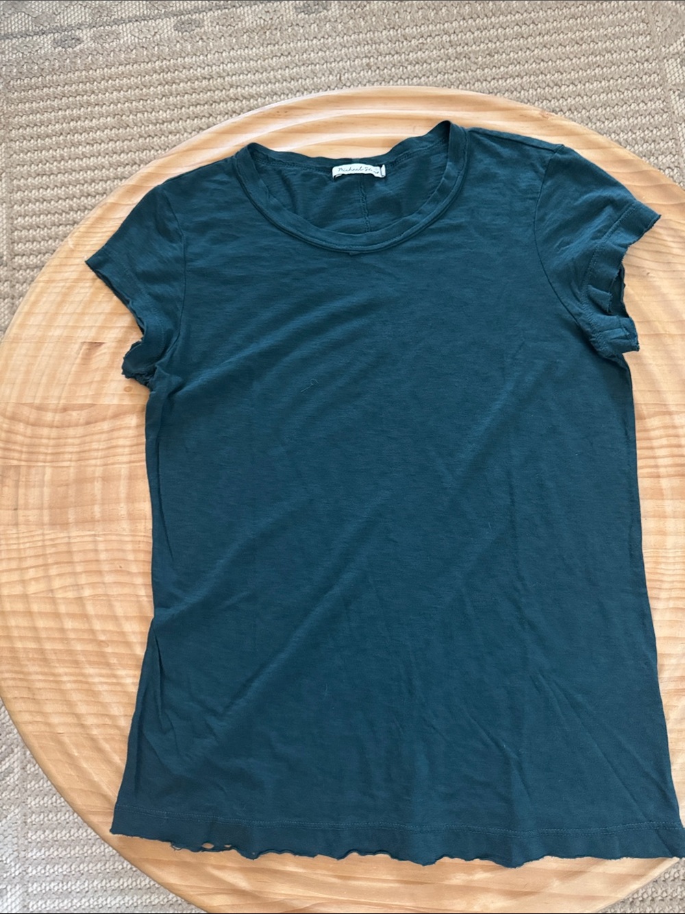 NWOT Michael Stars Teal Short Sleeve Crewneck Tee